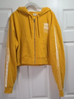 Vans Mustard Yellow Cropped Zip Hoodie